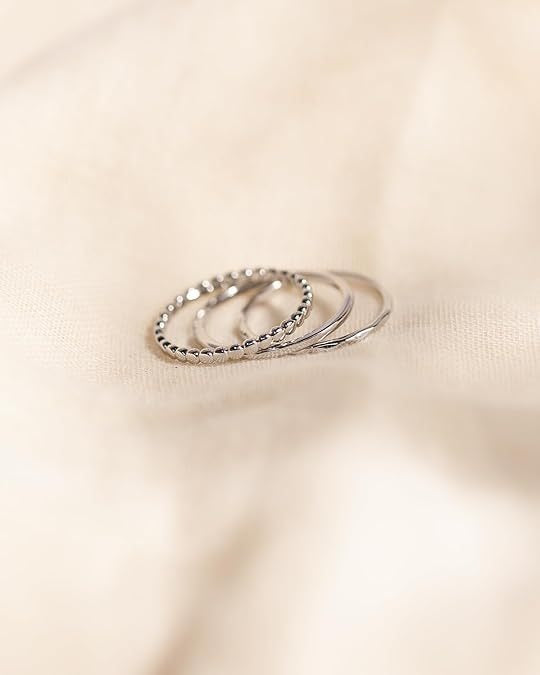 Minimalist Harmony S925 Silver Thin Band Stackable Ring Set
