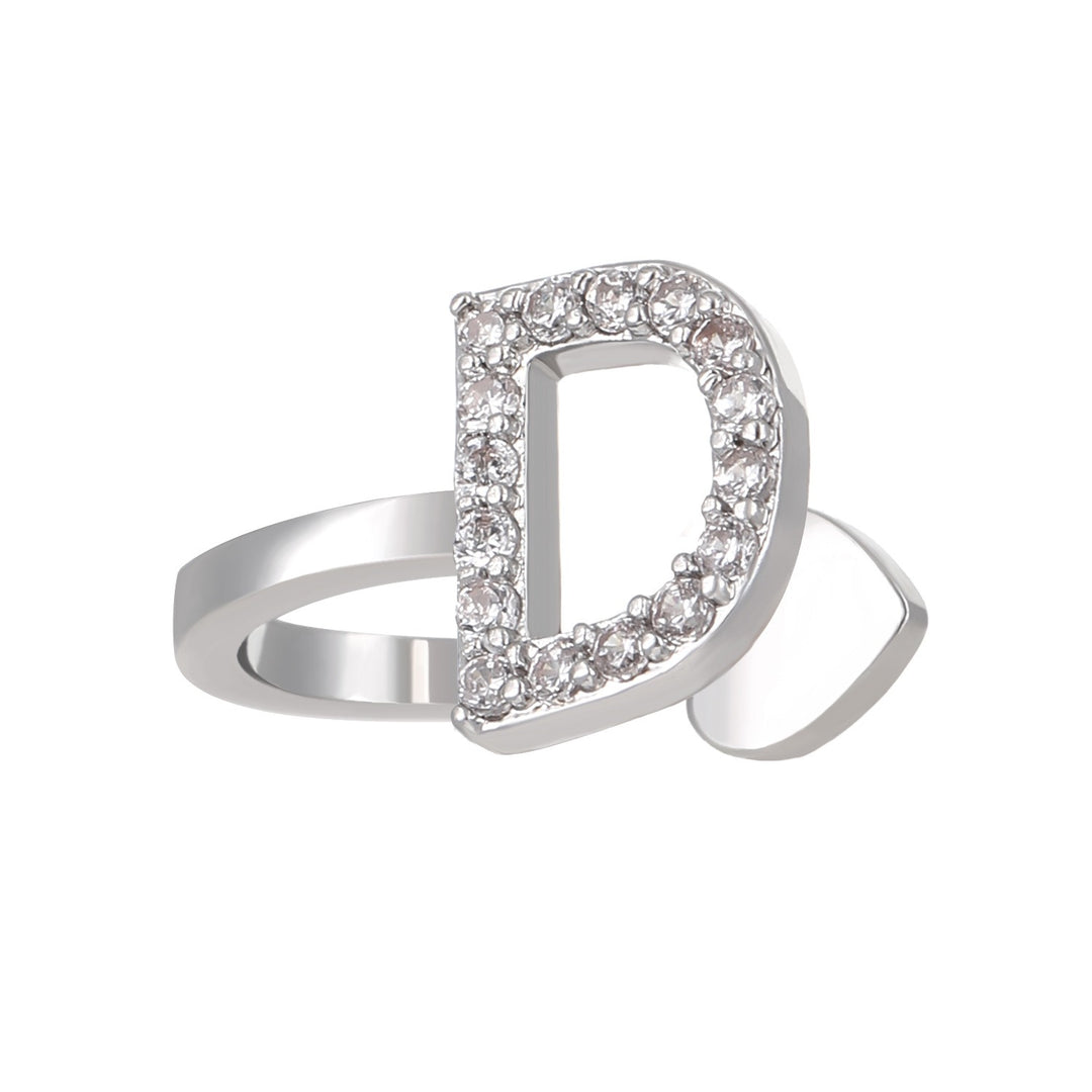 Trendy Minimalist CZ Initial Ear Cuffs / Studs