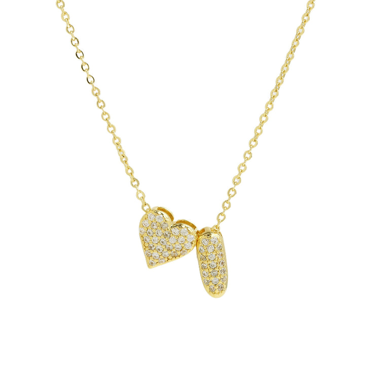 Starlight Heart 26-Letter Pavé Initial Heart Custom Necklace
