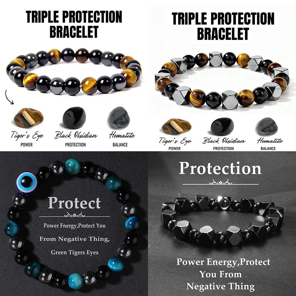 Triple Protection Crystal Bracelet