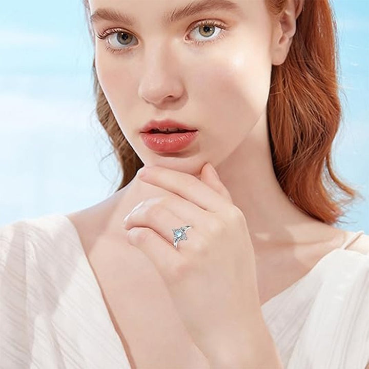 Vintage Witchy Moonstone Celtic Knot Ring