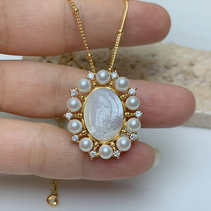 Vintage Our Lady of Guadalupe Necklace