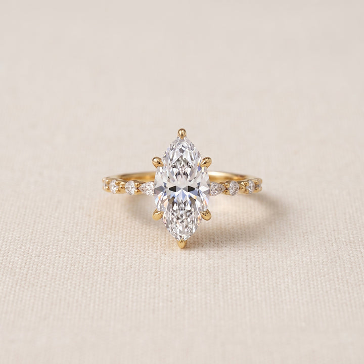 S925 Sterling Silver  Classic Marquise Cut Engagement Ring
