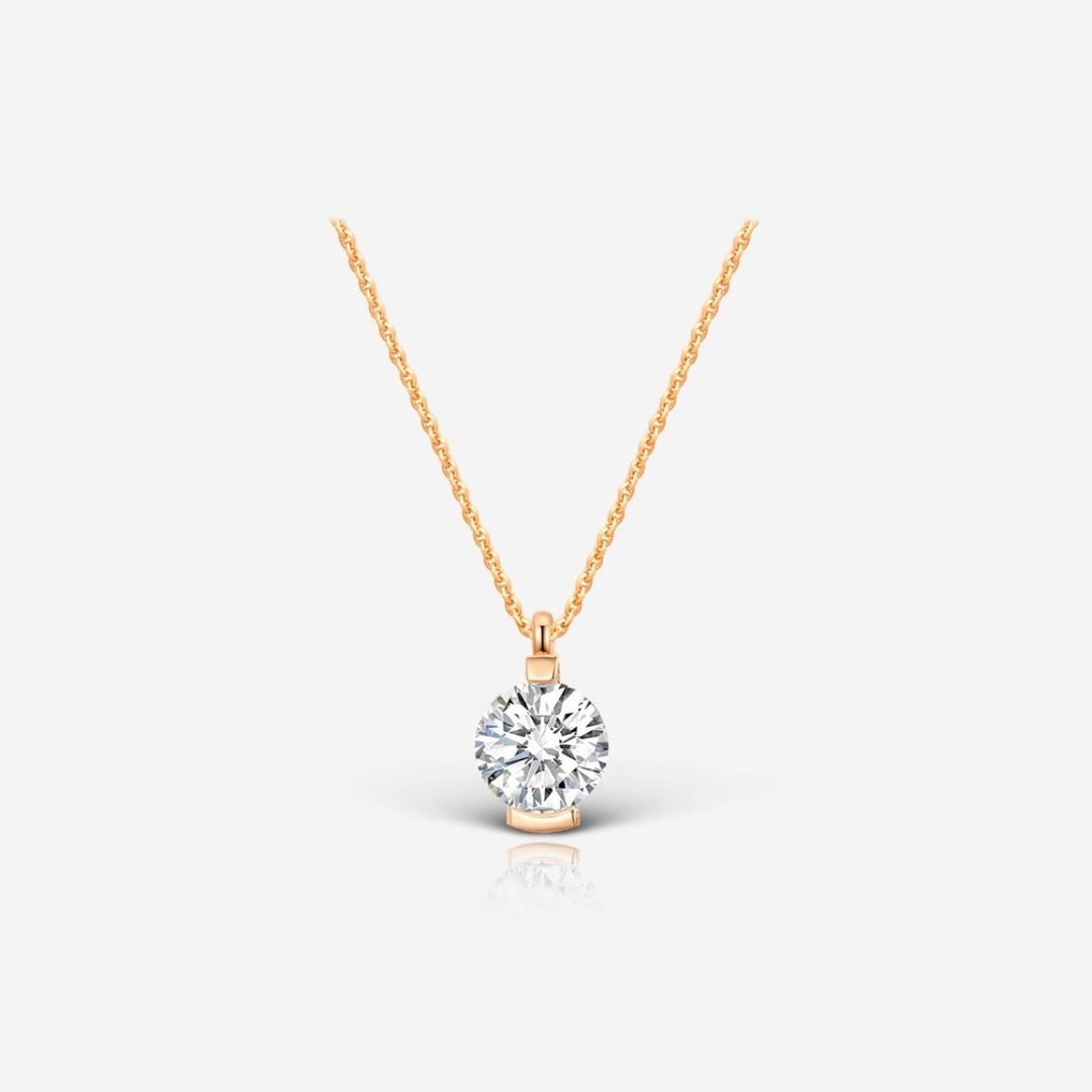 Pure Radiance Classic Round Solitaire Necklace