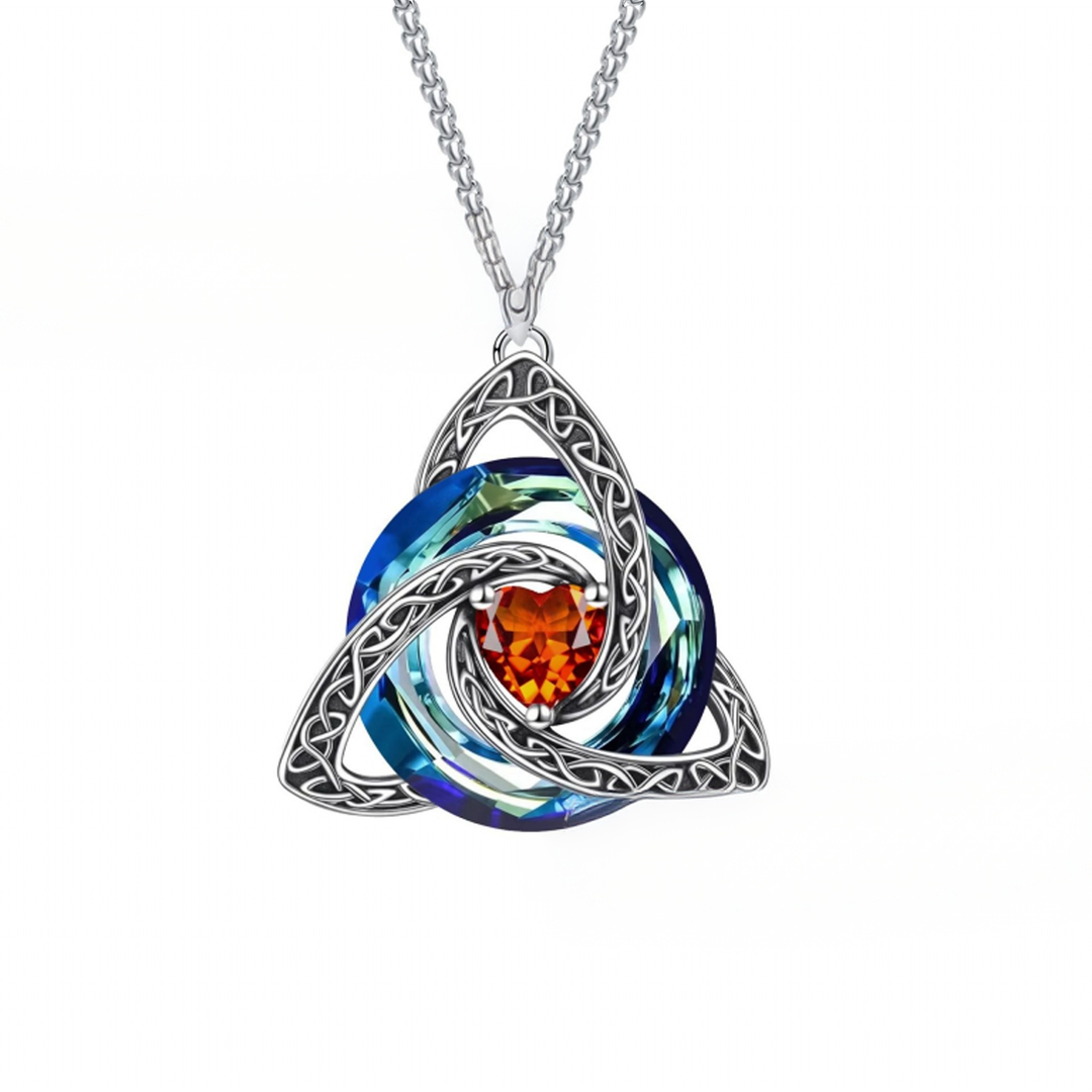 Guardian Amulet Vintage Witch's Knot Birthstone Necklace