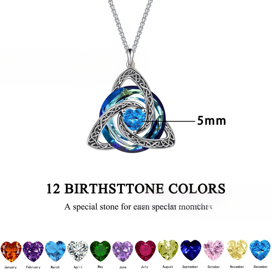 Guardian Amulet Vintage Witch's Knot Birthstone Necklace