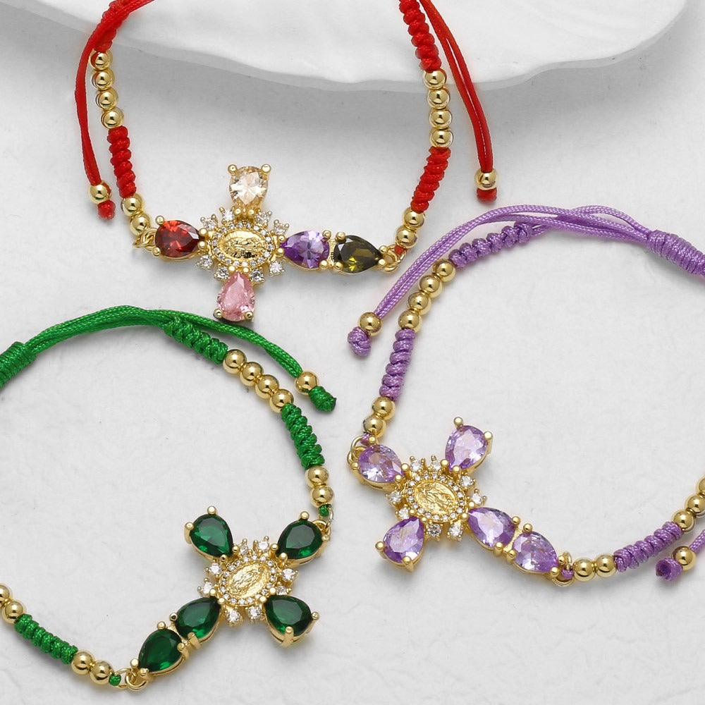 「Our Lady Cross」Handwoven Protection Bracelet