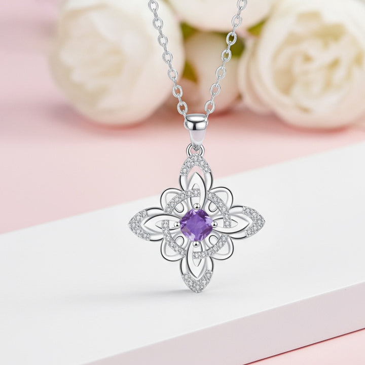 「Celtic Guardian」Birthstone Double Protection Necklace