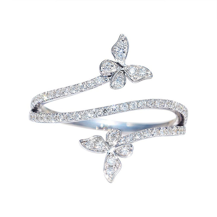 Dancing Butterflies 3-Layer Wrap Ring