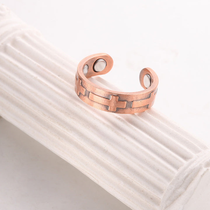 Pure Copper Magnetic Bracelet Ring Set
