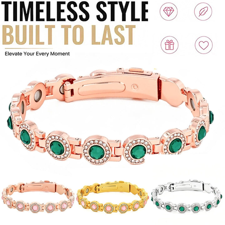 Crystal Energy Luxury Pavé Magnetic Therapy Bracelet