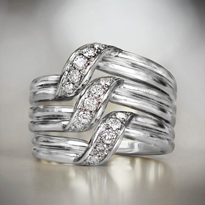 Flowing Ribbon Multi-Band Ring