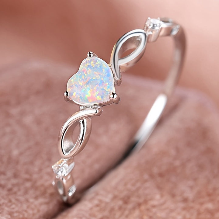 Endless Love Heart Moonstone Ring