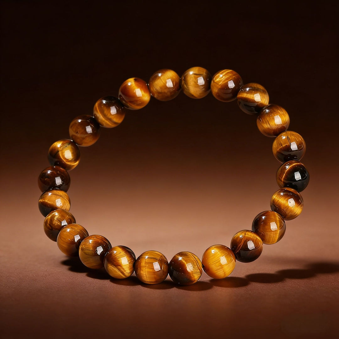 5A Grade Natural Yellow Tiger's Eye Bead Bracelet