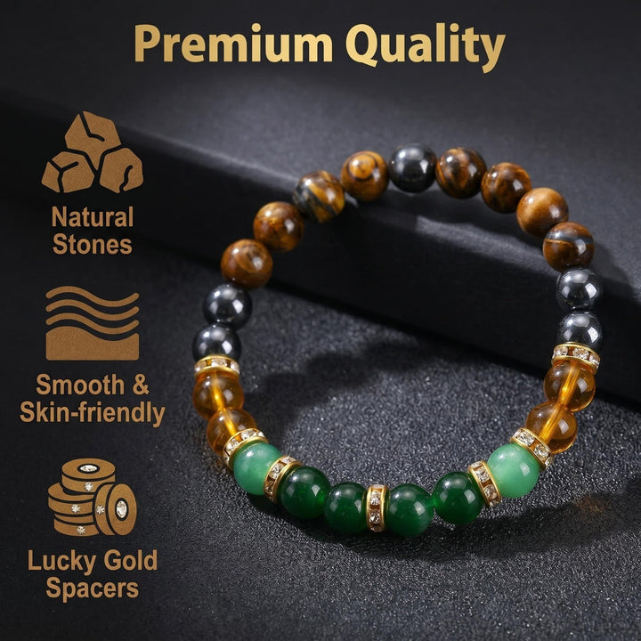 Endless Prosperity Natural Multi-Stone Wealth Energy Bracelet