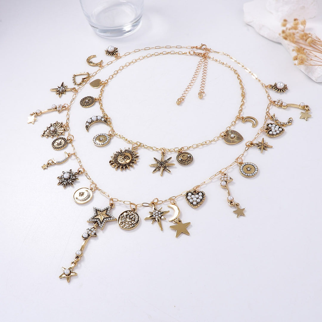 Double-Layer Celestial Y-Drop Necklace