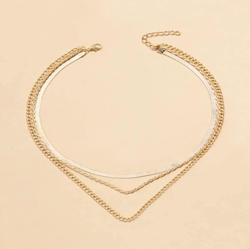 18K Gold Plated Layered Necklace