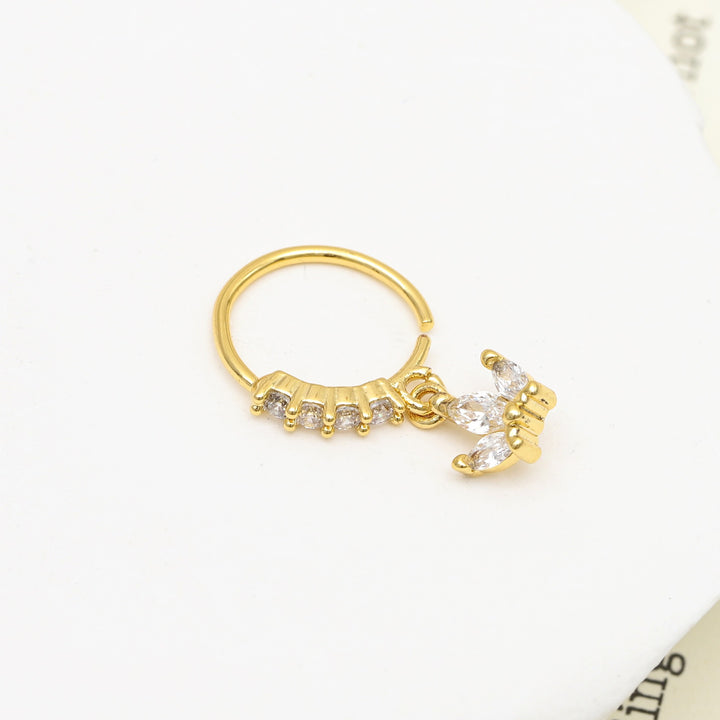 Minimalist Cubic Zirconia Turquoise Drop Rings