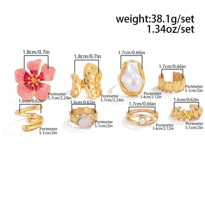 Bohemian Vacation Ring Set Beach Floral Collection