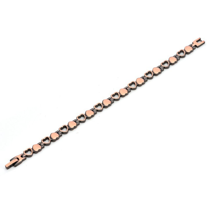 Love & Wellness Pure Copper Magnetic Heart Chain Bracelet