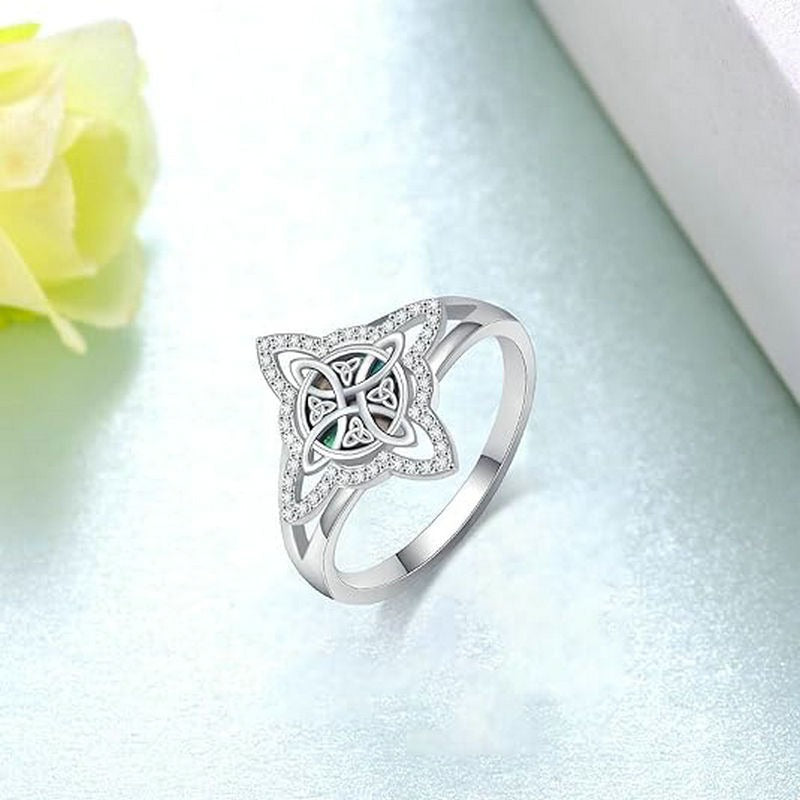 Celtic Protection S925 Silver Witch Knot Ring