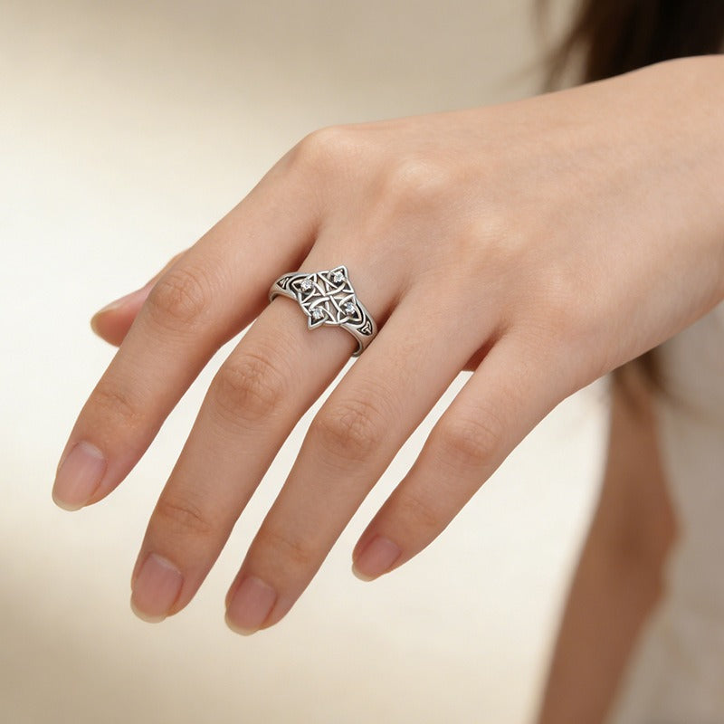 Celtic Witches' Knot Protection S925 Silver Ring