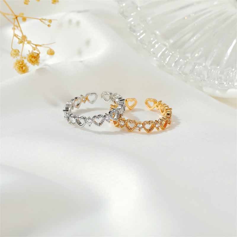 Heartbeat Whisper 18K Gold/White Gold Open Ring