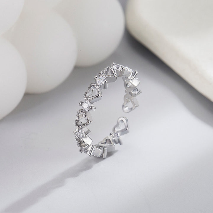 Heartbeat Whisper 18K Gold/White Gold Open Ring