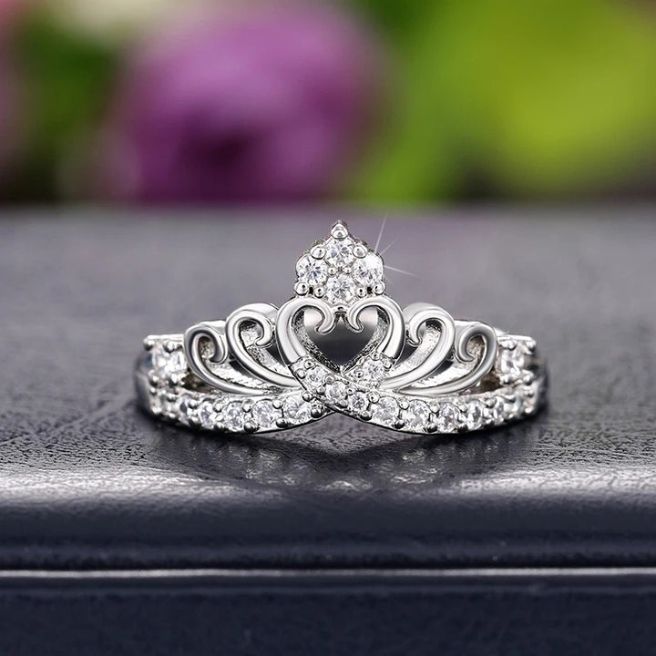 Crown of the Heart Sparkling Ring