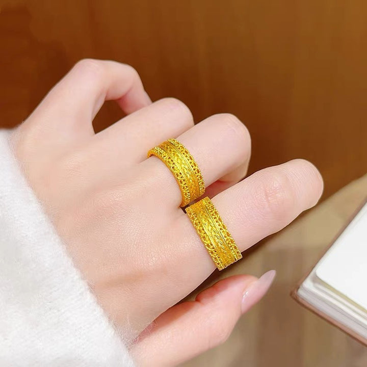 Golden Lace 18K Gold Filigree Wheat Weave Ring