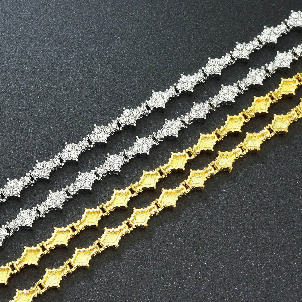Stellar Cross Full Crystal Tennis Bracelet 5 Color Options Timeless Elegance Protection