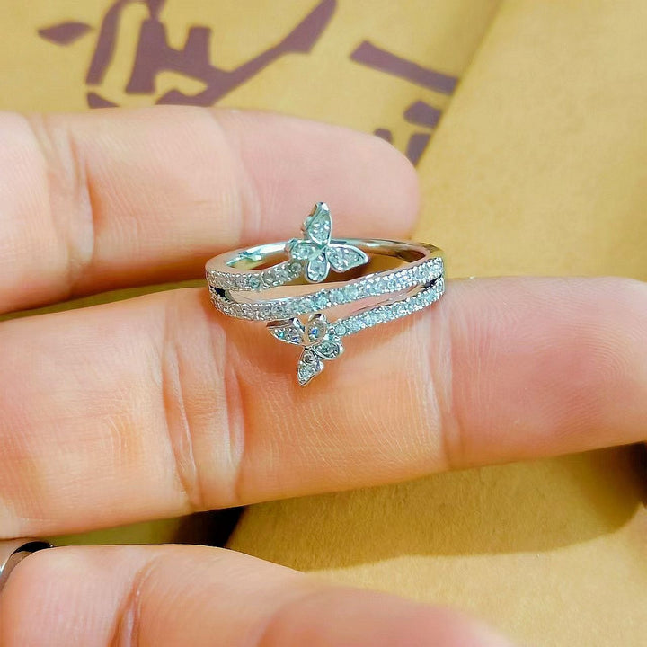 Dancing Butterflies 3-Layer Wrap Ring