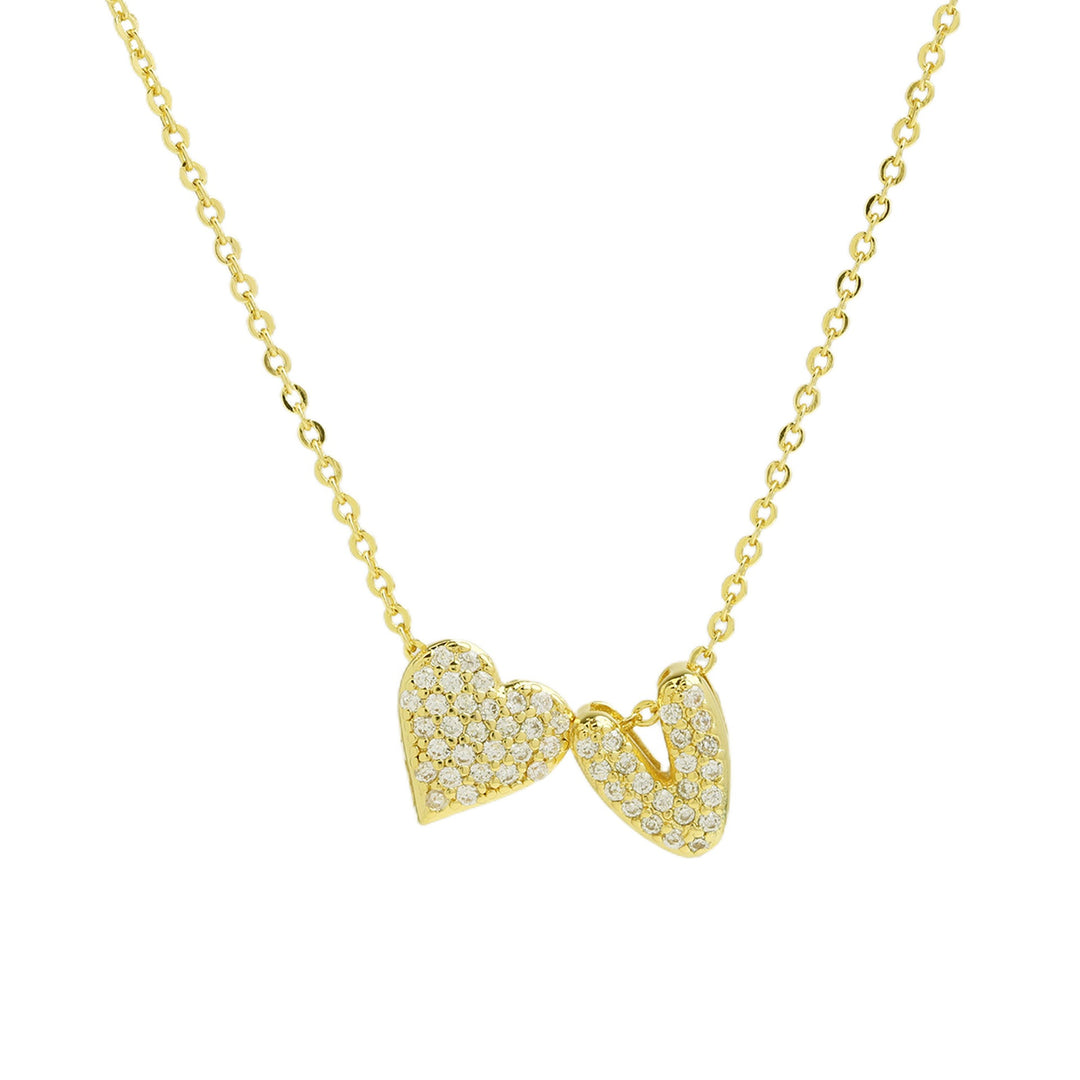 Starlight Heart 26-Letter Pavé Initial Heart Custom Necklace