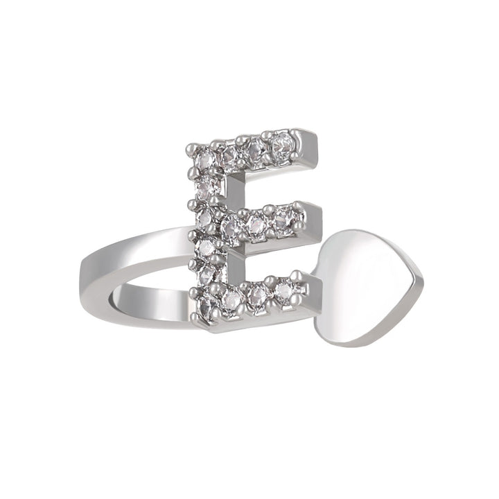 Trendy Minimalist CZ Initial Ear Cuffs / Studs