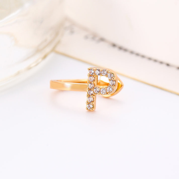 Trendy Minimalist CZ Initial Ear Cuffs / Studs