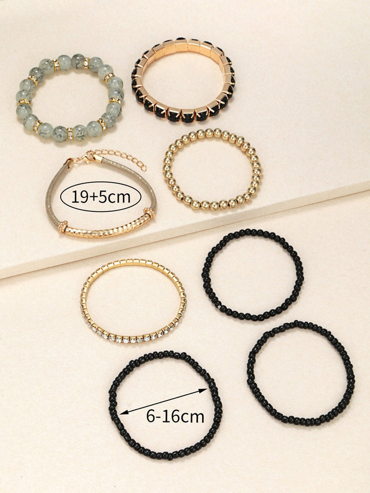 Boho Stackable Beaded Bracelet Set