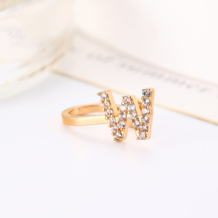 Trendy Minimalist CZ Initial Ear Cuffs / Studs