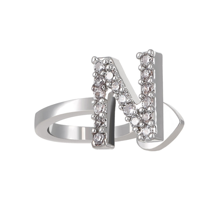 Trendy Minimalist CZ Initial Ear Cuffs / Studs