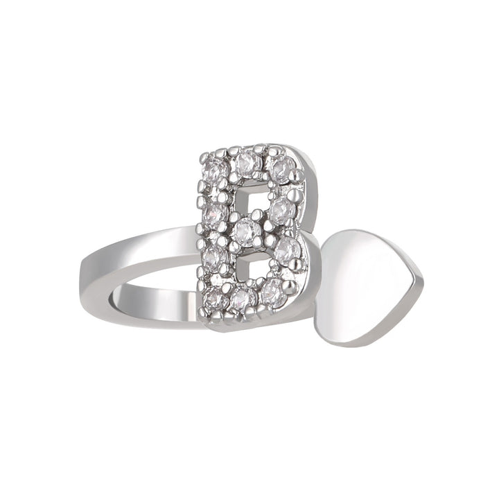 Trendy Minimalist CZ Initial Ear Cuffs / Studs