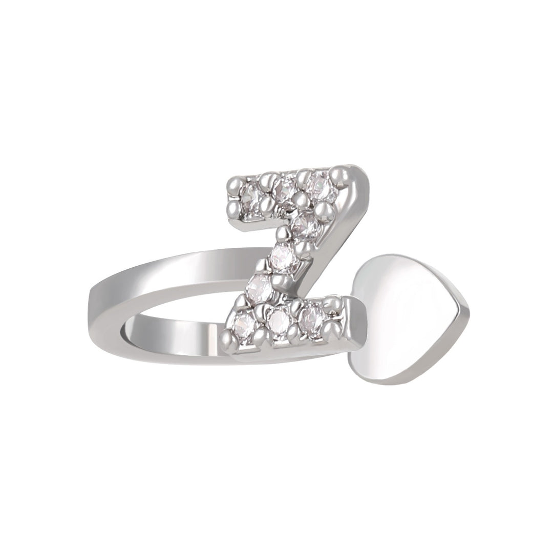 Trendy Minimalist CZ Initial Ear Cuffs / Studs