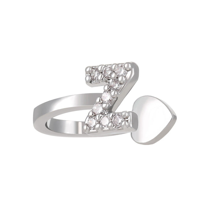 Trendy Minimalist CZ Initial Ear Cuffs / Studs