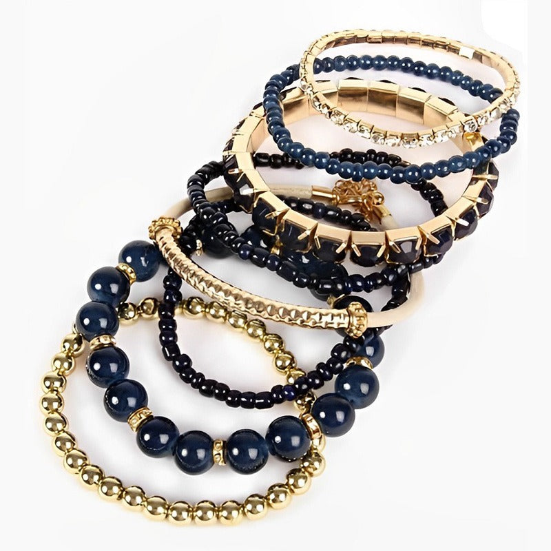 Boho Stackable Beaded Bracelet Set