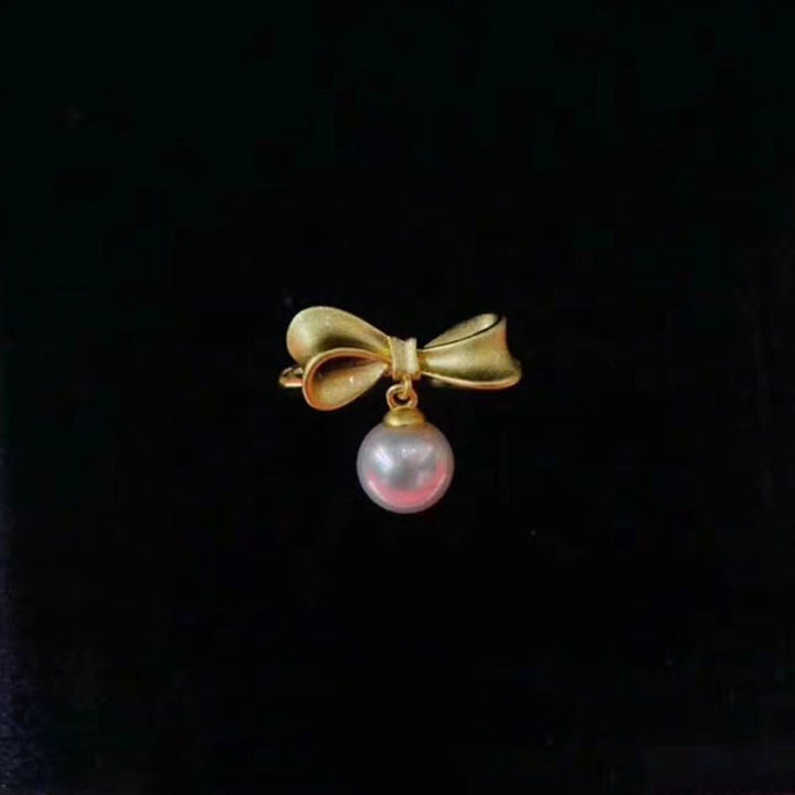 French Vintage Pearl Bow Open Ring