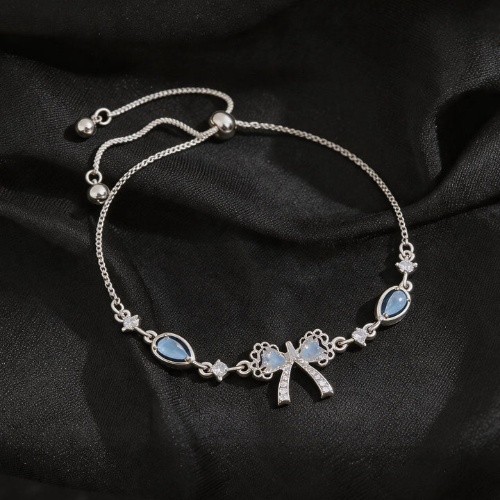 French Vintage Bow & Crystal Bracelet