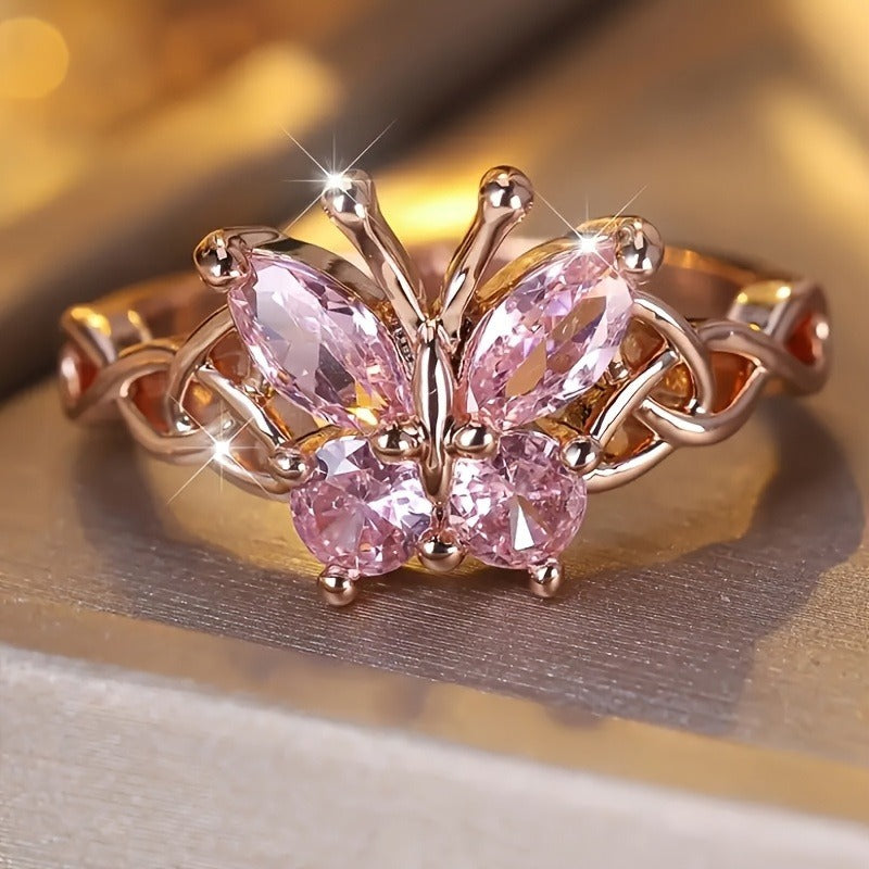 Light of Transformation S925 Sterling Silver Celtic Knot Butterfly Ring