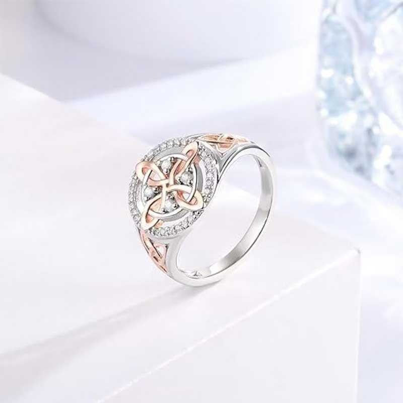 Celestial Guardian · Pavé Celtic Knot Energy Ring