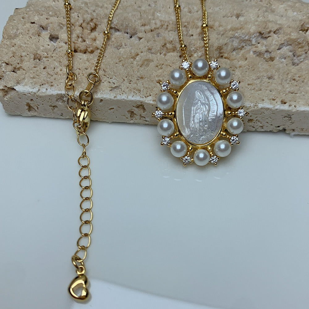Vintage Our Lady of Guadalupe Necklace