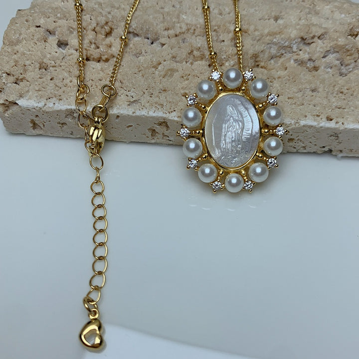 Vintage Our Lady of Guadalupe Necklace