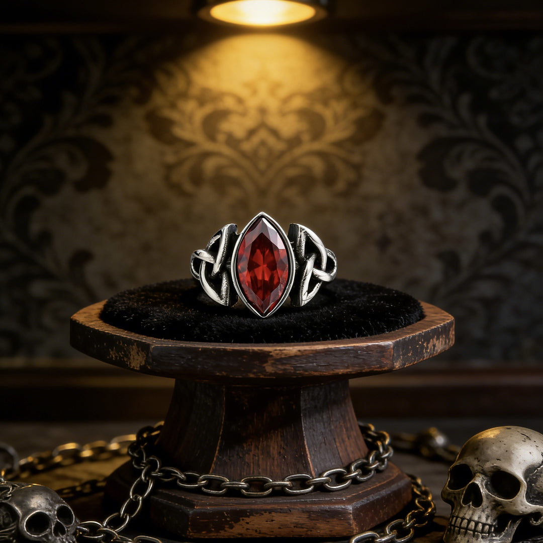 Vintage Celtic Knot Marquise Ring
