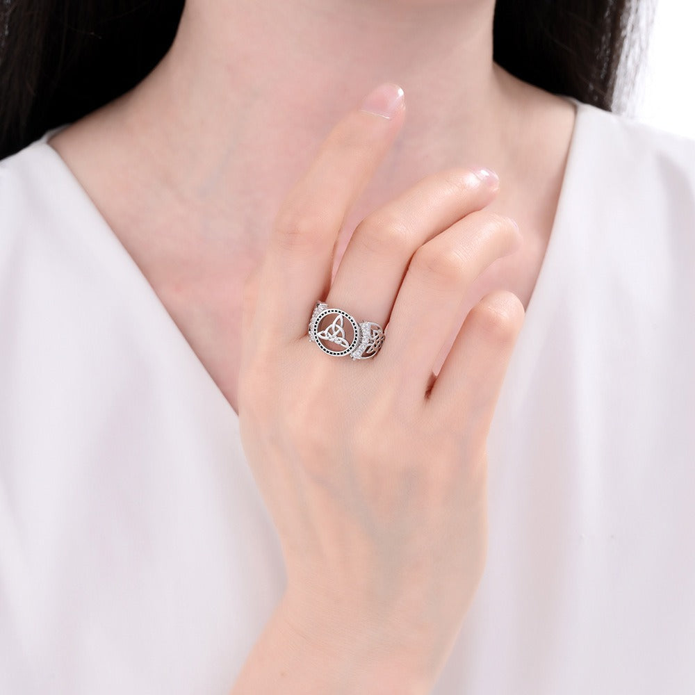 S925 Sterling Silver Witch's Knot Ring